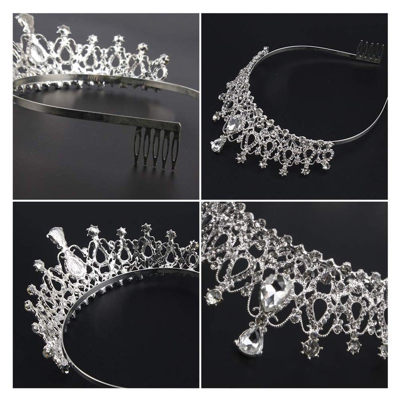 AOPRIE Multi-Style Face Shape-Fitted Tiara & Crown Collection Adjustable Comfortable Crystal Headpieces for Weddings Parties & Photography - Image 5